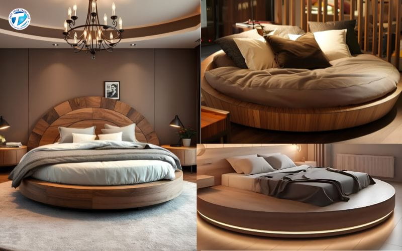 Đặc điểm nổi bật của giường tròn bằng gỗ
